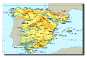 Карта Испании с городами